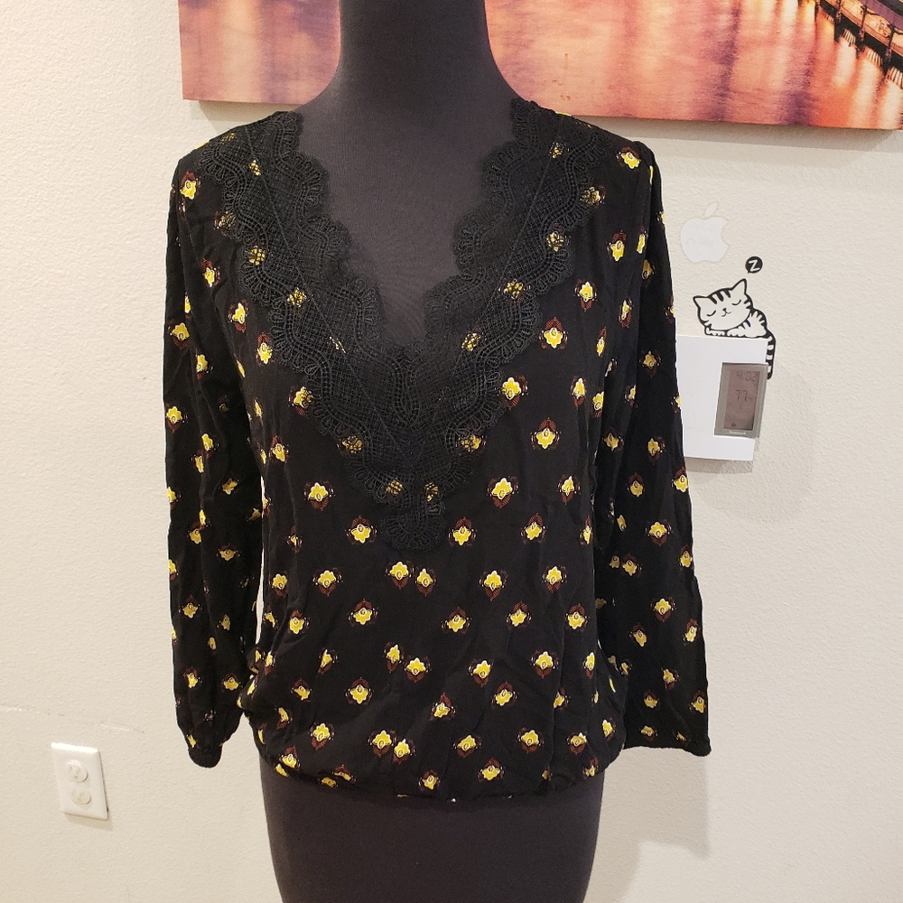 Express Women's Long Sleeve Blouse Top Size S/P